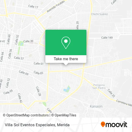 Villa Sol Eventos Especiales map