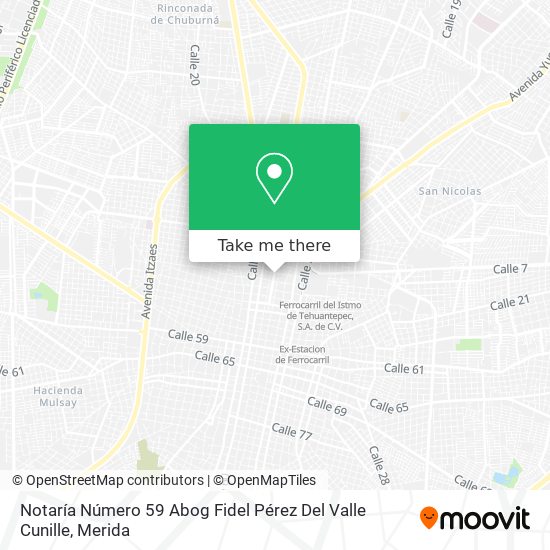 Notaría Número 59 Abog Fidel Pérez Del Valle Cunille map