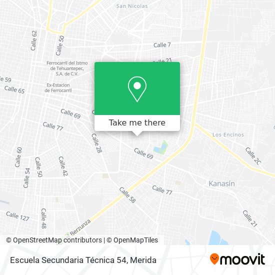 Escuela Secundaria Técnica 54 map