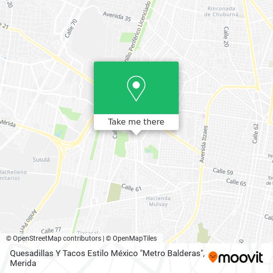 Mapa de Quesadillas Y Tacos Estilo México "Metro Balderas"