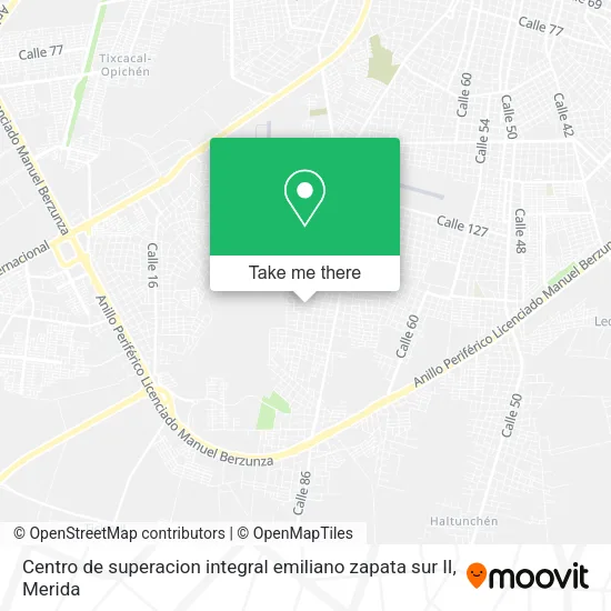 Mapa de Centro de superacion integral  emiliano zapata sur II