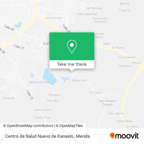 Centro de Salud Nuevo de Kanasin. map