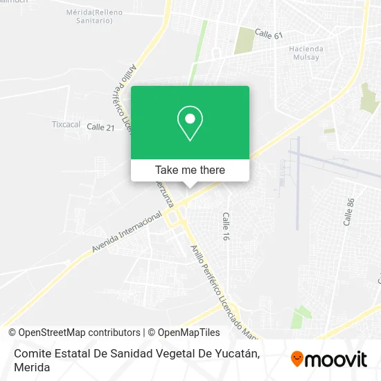 Comite Estatal De Sanidad Vegetal De Yucatán map