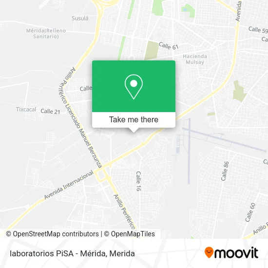Mapa de laboratorios PiSA - Mérida
