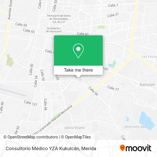Mapa de Consultorio Médico YZA Kukulcán