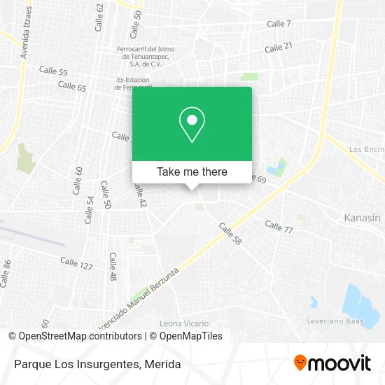Parque Los Insurgentes map