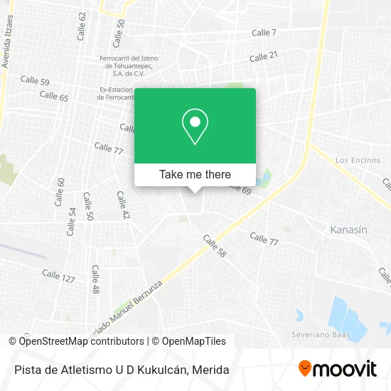 Mapa de Pista de Atletismo U D Kukulcán