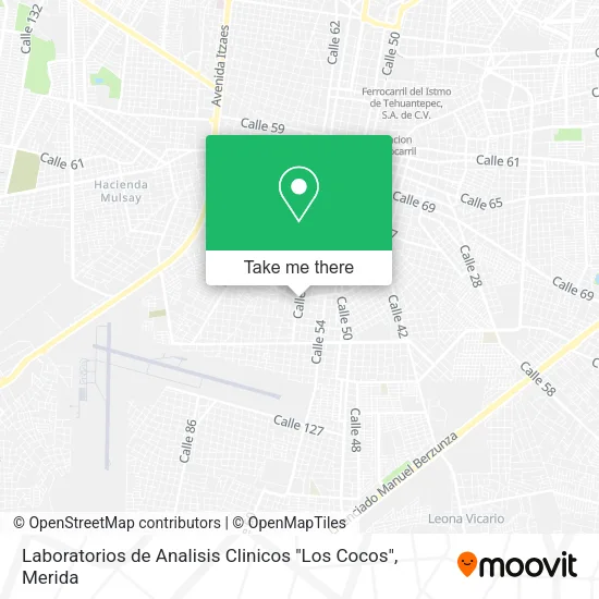 Mapa de Laboratorios de Analisis Clinicos "Los Cocos"