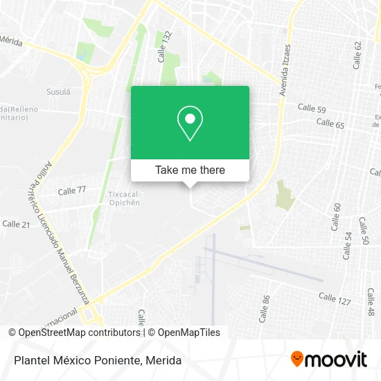 Mapa de Plantel México Poniente
