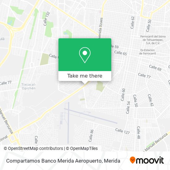 Compartamos Banco Merida Aeropuerto map