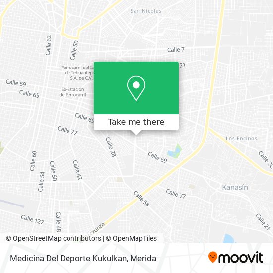 Medicina Del Deporte Kukulkan map