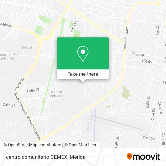 Mapa de centro comunitario CEMEX