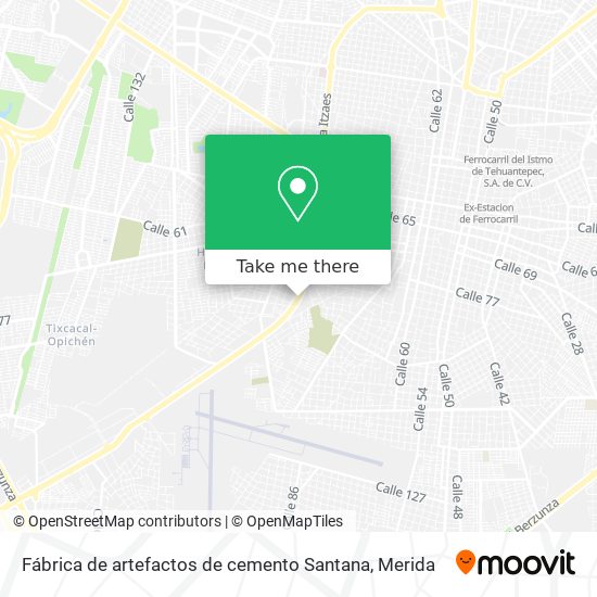 Mapa de Fábrica de artefactos de cemento Santana