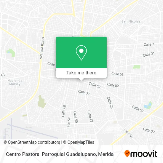 Mapa de Centro Pastoral Parroquial Guadalupano