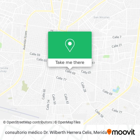 consultorio médico Dr. Wilberth Herrera Celis map