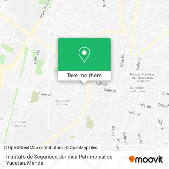 Instituto de Seguridad Jurídica Patrimonial de Yucatán map