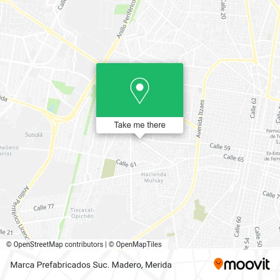 Marca Prefabricados Suc. Madero map