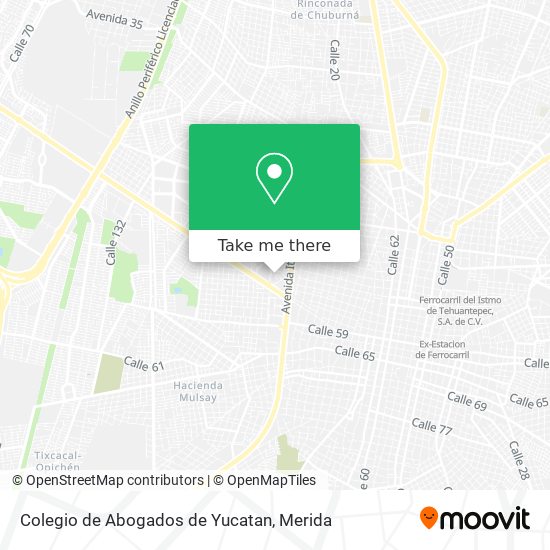 Colegio de Abogados de Yucatan map