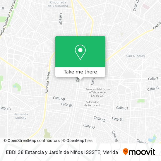 Mapa de EBDI 38 Estancia y Jardín de Niños ISSSTE