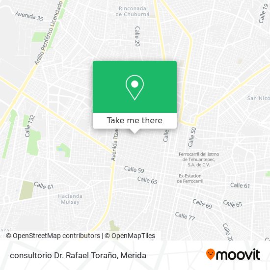 Mapa de consultorio Dr. Rafael Toraño
