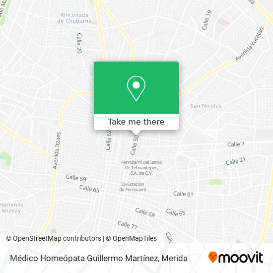 Mapa de Médico Homeópata Guillermo Martínez