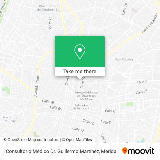 Mapa de Consultorio Médico Dr. Guillermo Martínez