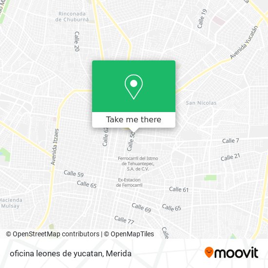 How to get to oficina leones de yucatan in Mérida by Bus?