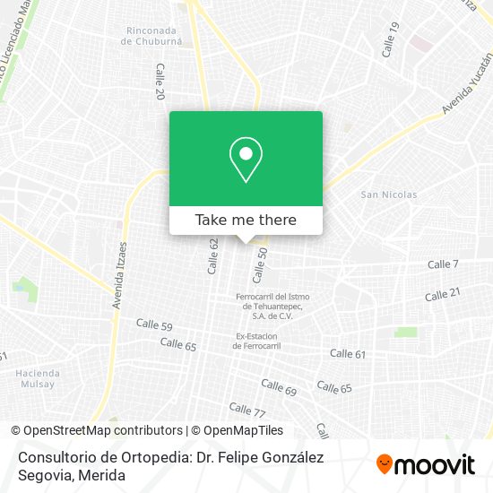 Mapa de Consultorio de Ortopedia: Dr. Felipe González Segovia