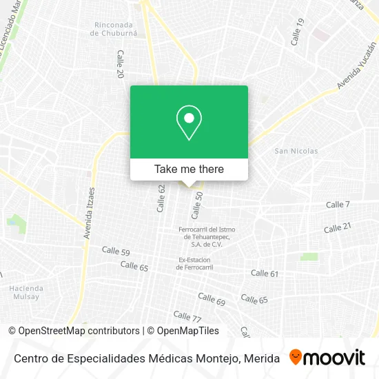 Mapa de Centro de Especialidades Médicas Montejo