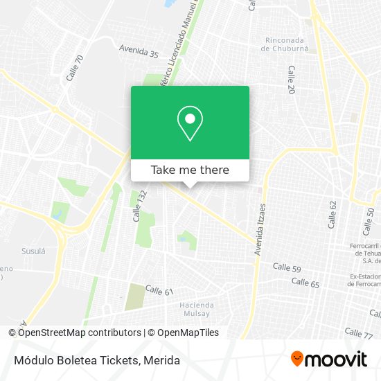 Mapa de Módulo Boletea Tickets