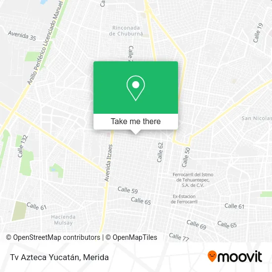 Mapa de Tv Azteca Yucatán