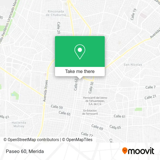 Paseo 60 map