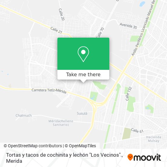 Tortas y tacos de cochinita y lechón "Los Vecinos". map