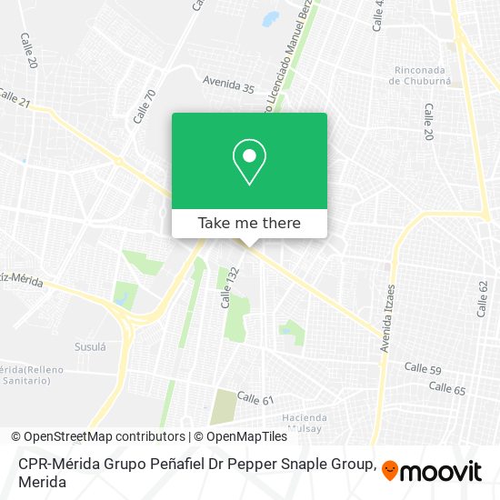 CPR-Mérida Grupo Peñafiel Dr Pepper Snaple Group map