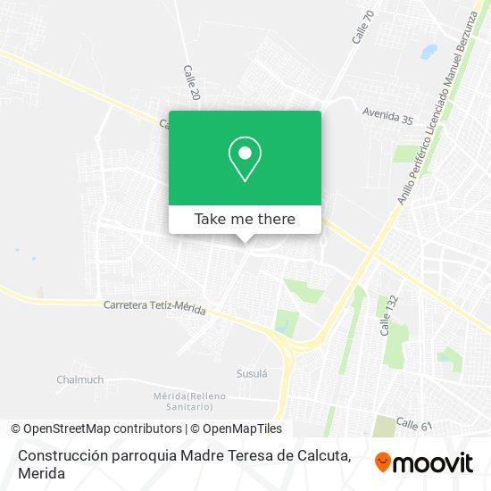 Mapa de Construcción parroquia Madre Teresa de Calcuta