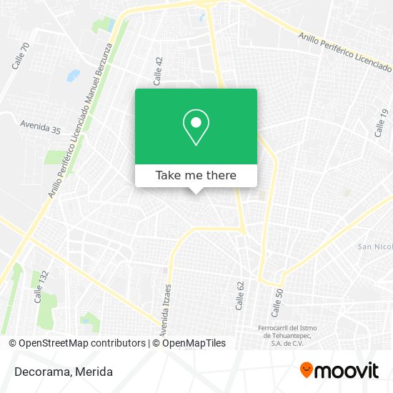How to get to Decorama in Mérida by Bus?