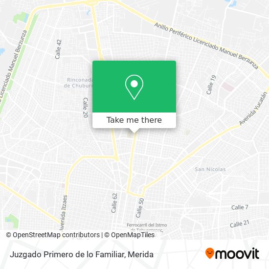 Mapa de Juzgado Primero de lo Familiar