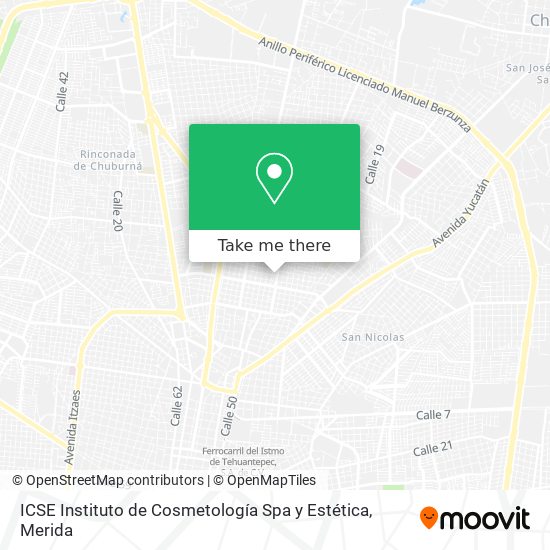 Mapa de ICSE Instituto de Cosmetología Spa y Estética
