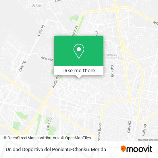 Mapa de Unidad Deportiva del Poniente-Chenku