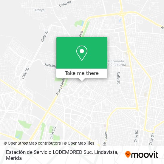Mapa de Estación de Servicio LODEMORED Suc. Lindavista