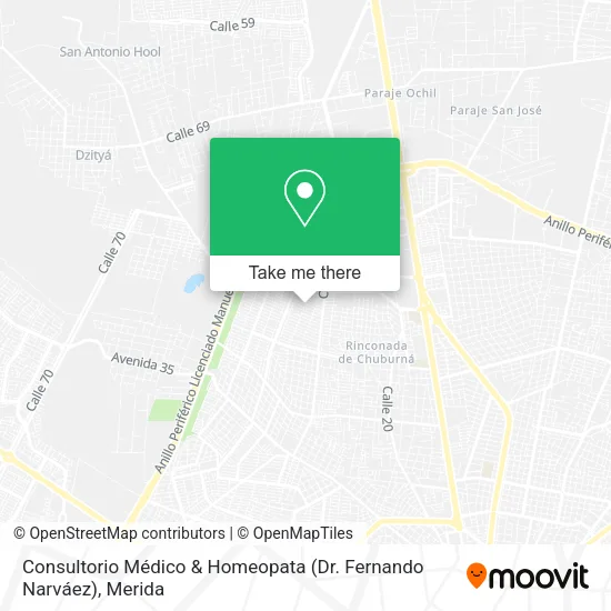 Mapa de Consultorio Médico & Homeopata (Dr. Fernando Narváez)