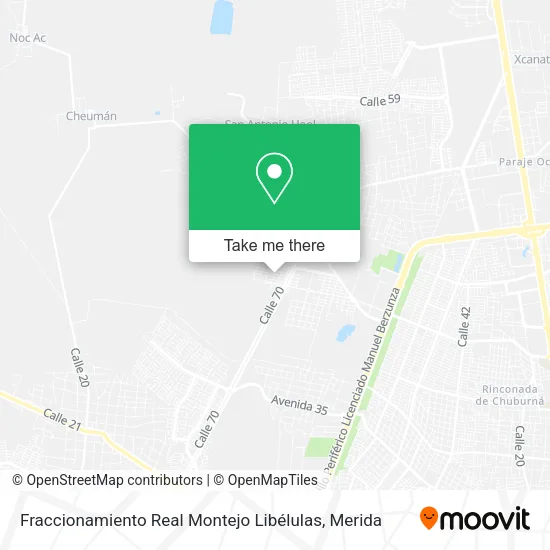 Mapa de Fraccionamiento Real Montejo Libélulas