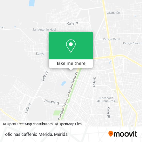 oficinas caffenio Merida map