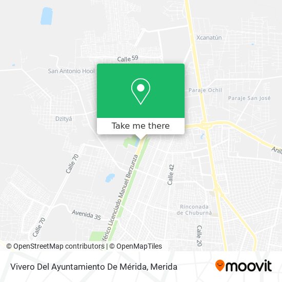 Mapa de Vivero Del Ayuntamiento De Mérida