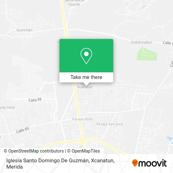 Iglesia Santo Domingo De Guzmán, Xcanatun map