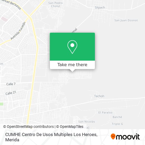 CUMHE Centro De Usos Multiples Los Heroes map