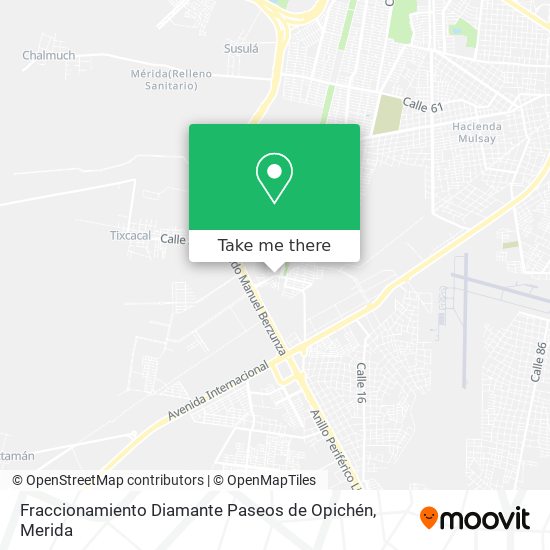 Fraccionamiento Diamante Paseos de Opichén map