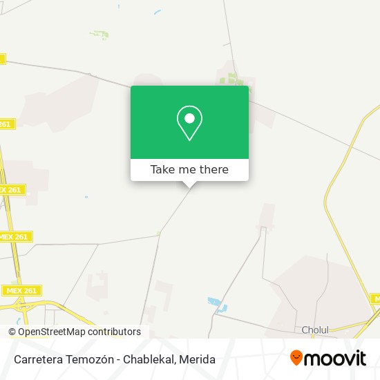 Carretera Temozón - Chablekal map