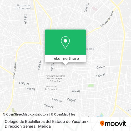 Colegio de Bachilleres del Estado de Yucatán - Dirección General map