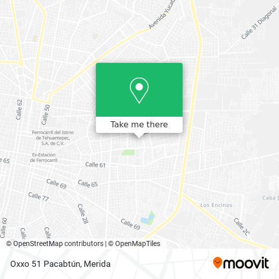 Mapa de Oxxo 51 Pacabtún
